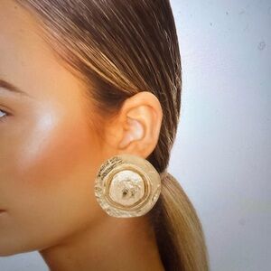 Elegant Gold-Toned Statement Earrings